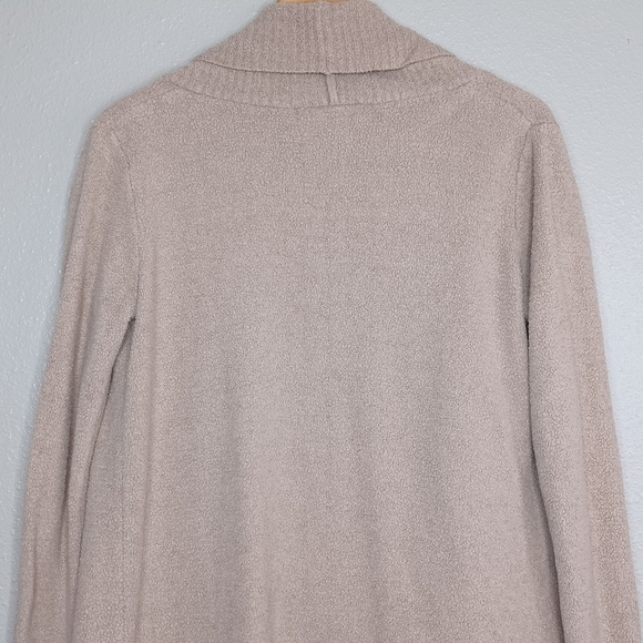 Barefoot Dreams Sz S Neutral Oatmeal Open Front Cardigan - Picture 5 of 13